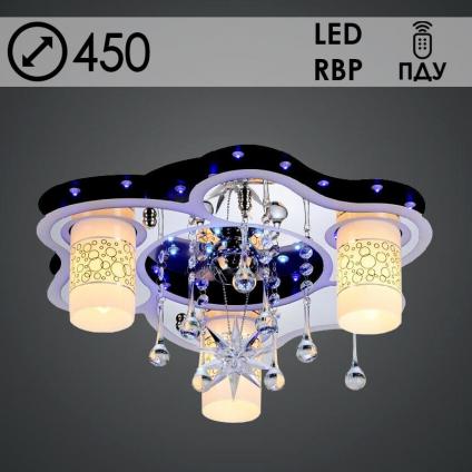 Люстра 5212/3+1 CR хром 3х40W Е14+1х35W MR11 ПДУ LED-RBP d450, 24